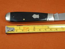New York Knife Co. Smooth Ebony Wood Fancy Jack Knife from Cooper Cutlery USA BHJ E
