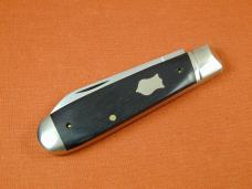 New York Knife Co. Smooth Ebony Wood Fancy Jack Knife from Cooper Cutlery USA BHJ E