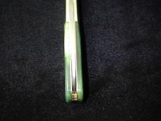 Schatt & Morgan Smooth Green Camel Bone Barlow Knife Rare 69SGCB Winchester Ohio Tang Stamp