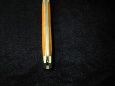 Cooper Cutlery Burnt Orange Sawcut Bone Razor Trapper Knife Made In USA 5119BOSCZ