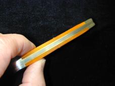 Cooper Cutlery Burnt Orange Sawcut Bone Razor Trapper Knife Made In USA 5119BOSCZ