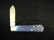 Dollar Knife Co. Blue Jigged Bone with Mammoth Shield Jack Knife from Cooper Cutlery USA BJB-MS