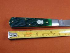 Dollar Knife Co. Green Jigged Bone with Mammoth Shield Jack Knife from Cooper Cutlery USA GJB-MS