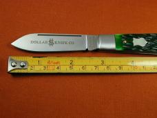 Dollar Knife Co. Green Jigged Bone with Mammoth Shield Jack Knife from Cooper Cutlery USA GJB-MS