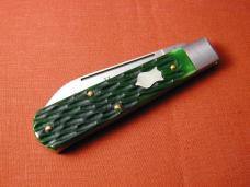 Dollar Knife Co. Green Jigged Bone with Mammoth Shield Jack Knife from Cooper Cutlery USA GJB-MS