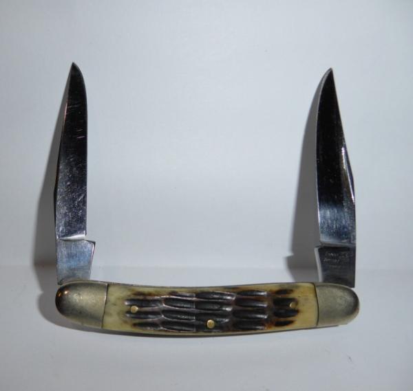 Vintage Frost Cutlery Muskrat Knife Surgical Steel Bone Handles Japan 1970's-1980's