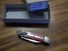 Hubertus Knife Solingen, Germany Small 08 Rare Red Smooth Bone 5 3/4 " Open Lilyput NIB
