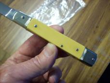 Vintage Hubertus Knife Size 12 Slimline Ritter Factory Yellow Micarta UNUSED Special Package!