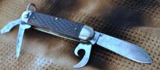 Ulster USA Boy Scout Utility 4 Blade 3 5/16" Closed Less Than Normal Use Jigged Delrin Handles