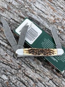 CASE XX ** 2007 RAINDROP DAMASCUS BURNT AMBER 47 STOCKMAN