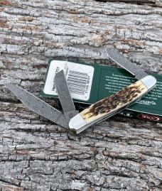 CASE XX ** 2007 RAINDROP DAMASCUS BURNT AMBER 47 STOCKMAN