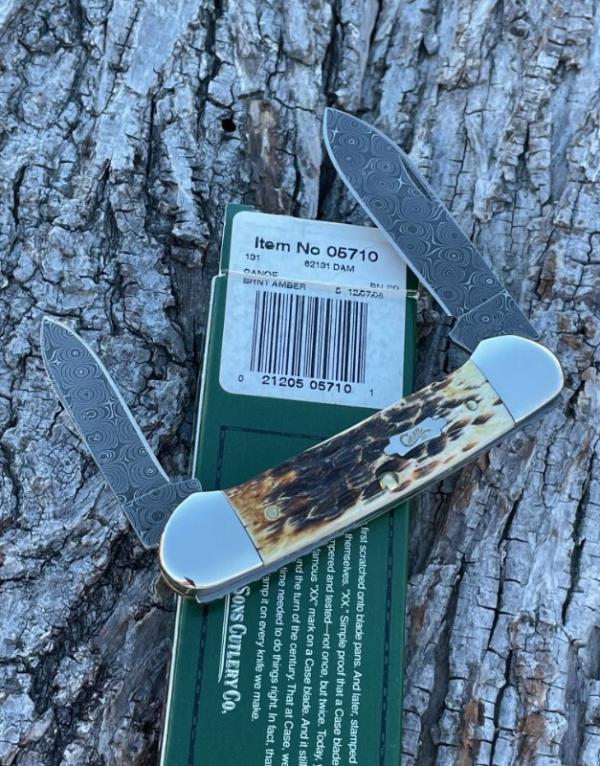 CASE XX ** 2008 RAINDROP DAMASCUS BURNT AMBER CANOE CASE XX ** 2008 RAINDROP DAMASCUS BURNT AMBER CANOE