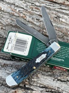 CASE XX ** 2007 MEDITERRANEAN BLUE LADDER DAMASCUS TRAPPER