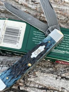 CASE XX ** 2007 MEDITERRANEAN BLUE LADDER DAMASCUS TRAPPER