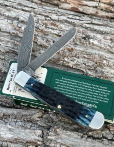 CASE XX ** 2007 MEDITERRANEAN BLUE LADDER DAMASCUS TRAPPER
