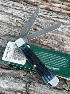 CASE XX ** 2007 MEDITERRANEAN BLUE LADDER DAMASCUS TRAPPER