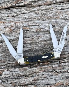 CASE XX ** SFO SCROLLED & NUMBERED GREEN BONE 4 BLADE TEXAS MUSKRAT
