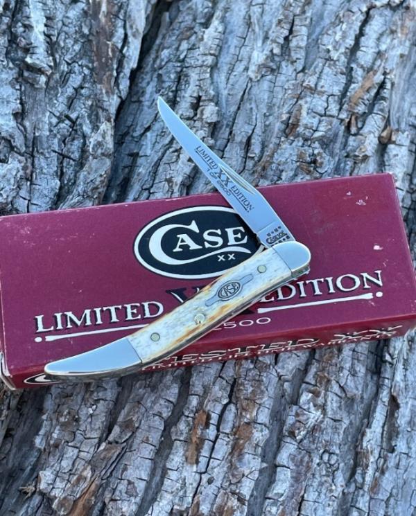 CASE XX ** LIMITED EDITION 2000 BURNT WHITE BONE SMALL TEXAS TOOTHPICK