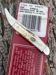 CASE XX ** LIMITED EDITION 2000 BURNT WHITE BONE SMALL TEXAS TOOTHPICK