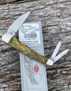 CASE XX ** SFO 2019 SMOOTH OLIVE GREEN BONE SEAHORSE WHITTLER