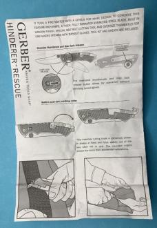 Gerber Rescue Knife New in the Pouch Including Tools and Instructions. ........................(GRT)