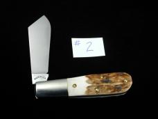 Schatt & Morgan Genuine Stag Cotton Barlow Knife by Cooper Cutlery Rare 69CB-S Made in USA