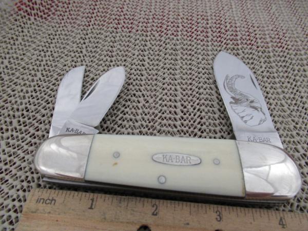 Ka-Bar Imitation Ivory Sleeveboard Whittler Model ETN-91 Ka-Bar Imitation Ivory Sleeveboard Whittler Model ETN-91