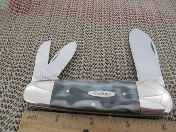 Ka-Bar Imitation Abalone Sleeveboard Whittler Model ETN-91 Ka-Bar Imitation Abalone Sleeveboard Whittler Model ETN-91
