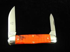 Great Eastern Cutlery GEC Jigged Smoked Amber Texcrylic Camel Back Congress Knife 340223 NIT USA
