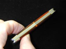 Great Eastern Cutlery GEC Jigged Smoked Amber Texcrylic Camel Back Congress Knife 340223 NIT USA