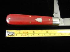 Great Eastern GEC Smooth Red Linen Micarta Bull Hide Carver Knife 861223P 1 of 309 Made In USA
