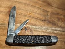 Vintage Mid Century CAMCO 2 Blade Jack Knife Jigged Black Handle - Good Condition