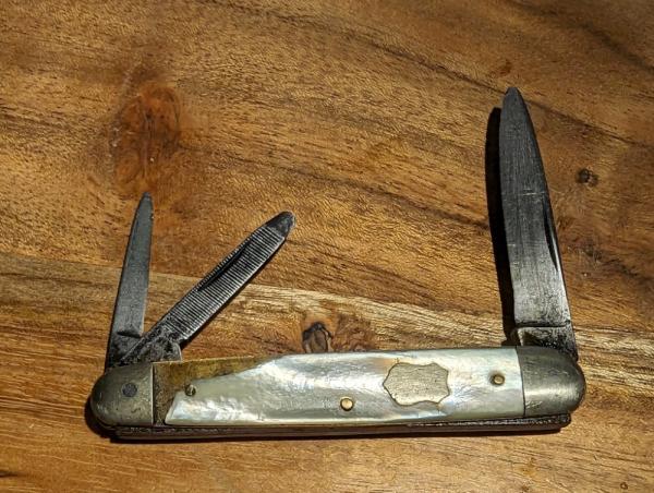 Rare Krusius Brothers Solingen Pearl Handle Stockman 