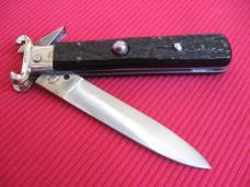 Vintage Italian Maserin & De Nardo Fulcrum Shell Puller Switchblade Knife