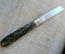 Todd Davison Sheepsfoot Straight Jack...3 5/8"..Cpm154..jeweled...pouch...#2545  Stabilized Cactus 