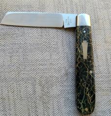 Todd Davison Sheepsfoot Straight Jack...3 5/8"..Cpm154..jeweled...pouch...#2545  Stabilized Cactus 