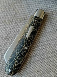 Todd Davison Sheepsfoot Straight Jack...3 5/8"..Cpm154..jeweled...pouch...#2545  Stabilized Cactus 