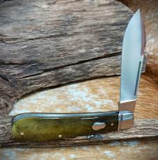 NIB RoseCraft Blades Nolichucky Jack RCT011 Vintage Moss Brown Bone D2 Spear Point