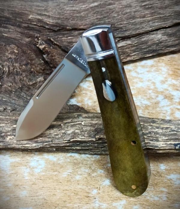 NIB RoseCraft Blades Nolichucky Jack RCT011 Vintage Moss Brown Bone D2 Spear Point