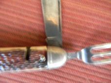 Vintage Colonial Camp/ Hobo Knife w/ Fork & Spoon 1960's