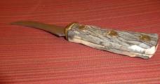 Vintage Imperial Prov. R.I. USA Fixed Blade Skinner Knife Faux Stag Handles Circa 1956-1978