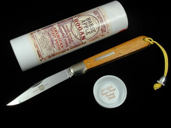 Great Eastern Cutlery GEC Smooth Texas Osage Orange Wood Horse Apple Hogan Knife NIT 651122SS USA Great Eastern Cutlery GEC Smooth Texas Osage Orange Wood Horse Apple Hogan Knife NIT 651122SS USA