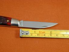 Great Eastern Cutlery GEC Blood Red Jigged Bone Pocket Congress Knife NIT 1 of 699 USA 620220