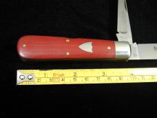Great Eastern GEC Red Linen Micarta Bull Hide Carver Knife NIT Sheepsfoot 1 of 281 USA 863223P