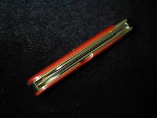 Great Eastern GEC Red Linen Micarta Bull Hide Carver Knife NIT Sheepsfoot 1 of 281 USA 863223P