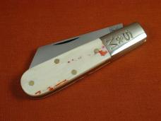 Schatt & Morgan Red Mammoth Ivory Cotton Barlow Knife by Cooper Cutlery Super Rare 69CB-M Made USA