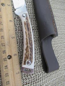 Hen & Rooster Small Stag Handle Fixed Blade Model # HR5019 Spain