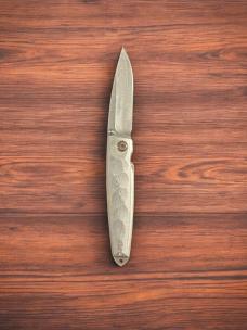 Mcusta Shinra Tsuchi (VG-10 Core - 3.75" Damascus Blade/Damascus Handle)