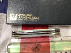 J A Henckels Copperhead w/ Rainbow Flashy Mother of Pearl Handles +Pouch, COA & Hard Box -NOS