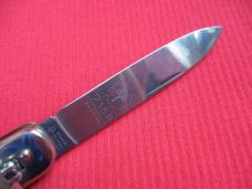 Vintage German BOKER 715R Dark Stag Leverlock Switchblade Knife - Early Blade Etch - New Old Stock!